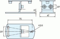 DX-B1 来客カウンター用センサー用 取付金具  TAKEX 竹中エンジニアリング TAKEX 竹中エンジニアリング セキュリティストア 【Security Store】