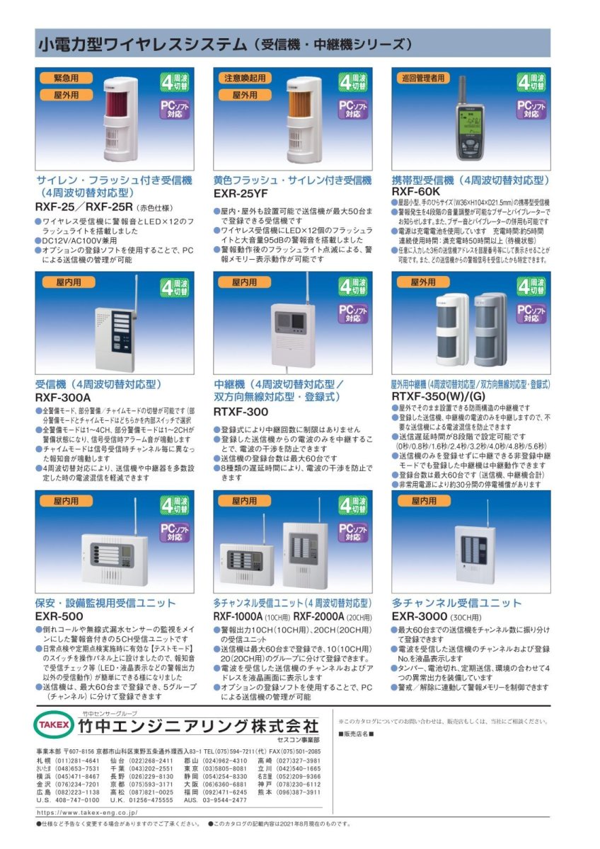 EXLF-LW1 漏水センサ送信機  TAKEX 竹中エンジニアリング TAKEX 竹中エンジニアリング セキュリティストア 【Security Store】
