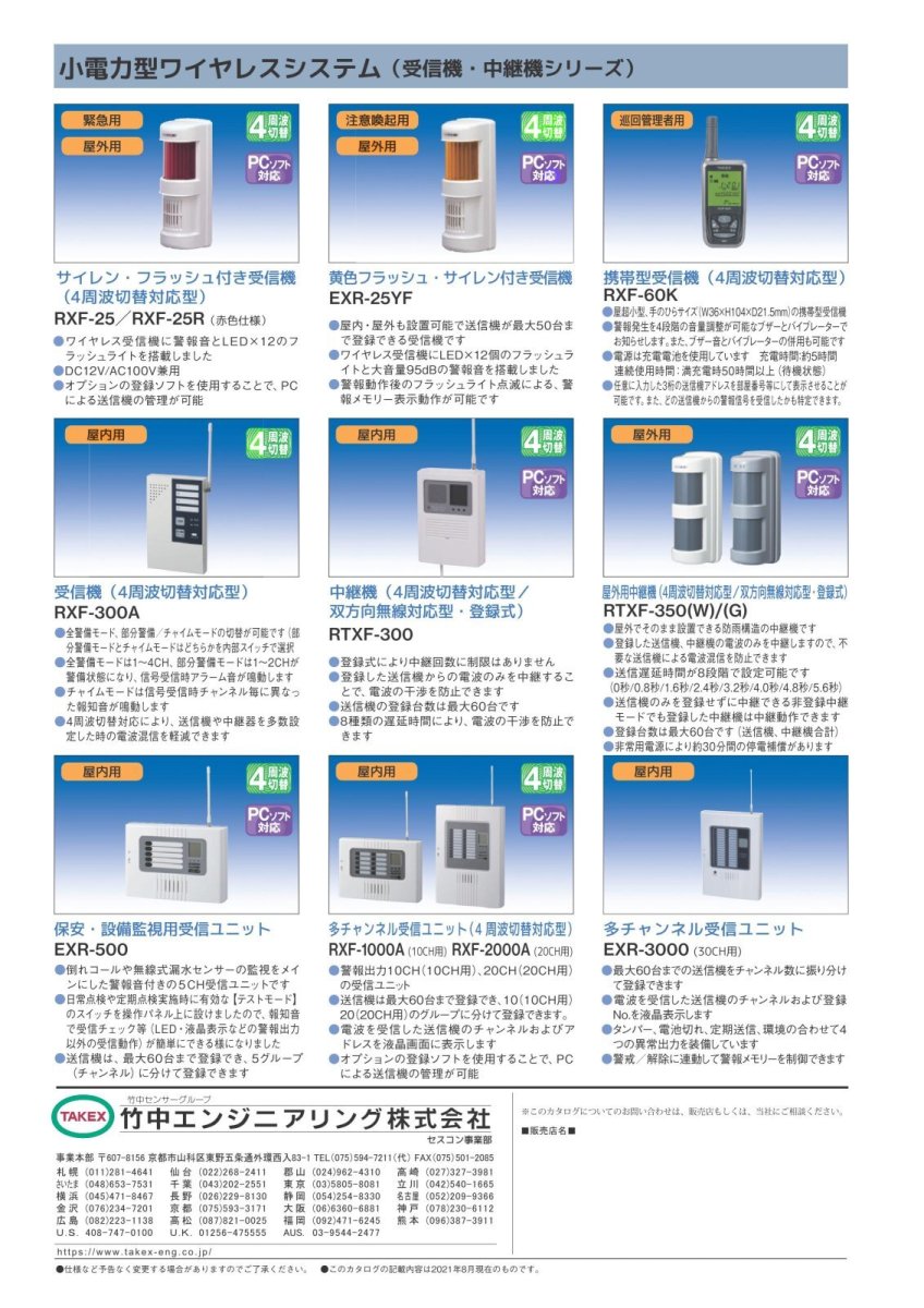EXLF-SWB1S ブザー付き漏水センサ送信機 TAKEX 竹中エンジニアリング TAKEX 竹中エンジニアリング セキュリティストア 【Security Store】