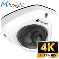 画像1: 800万画素(4K) AI耐破壊ミニドーム防水IPカメラ マイク内蔵 (1)
