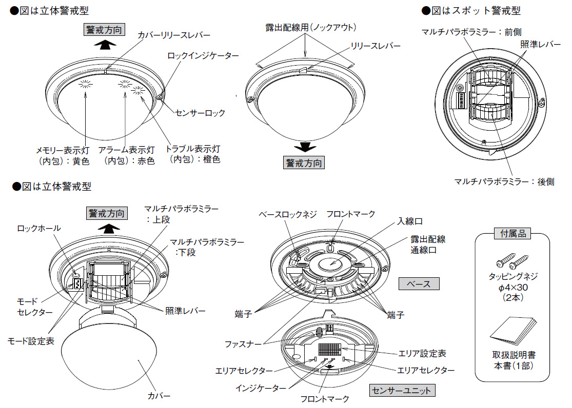 PA-IN-5612 インテリジェント型パッシブセンサー 立体警戒型の製品画像