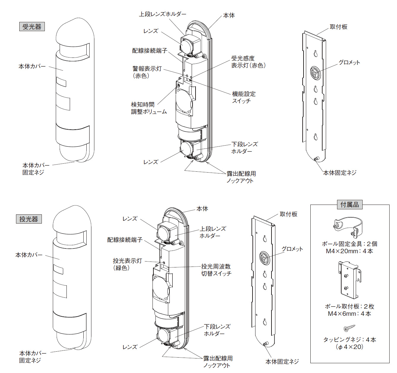 PB-15T 赤外線センサー 外観画像