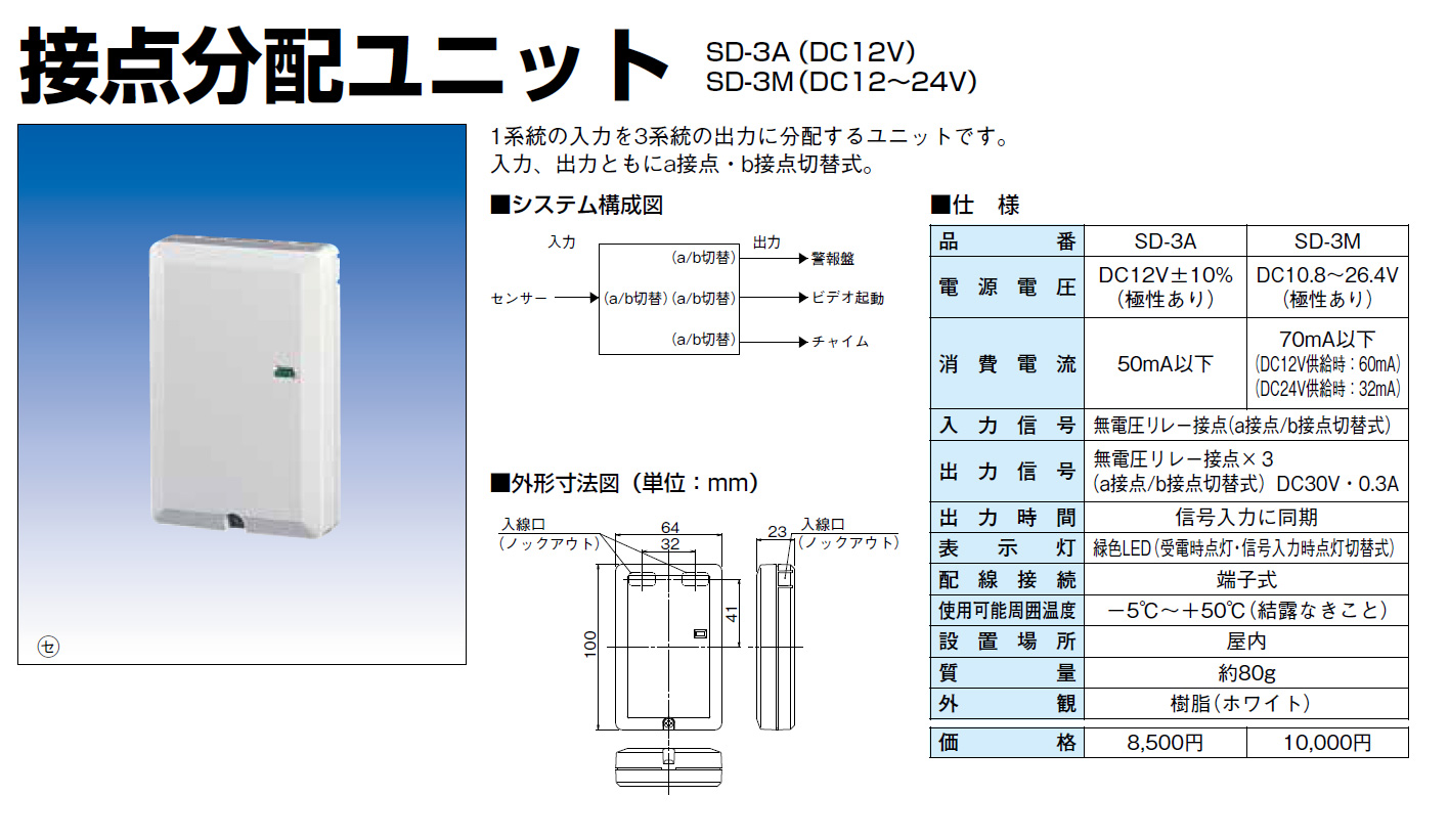 接点分配ユニット SD-3A