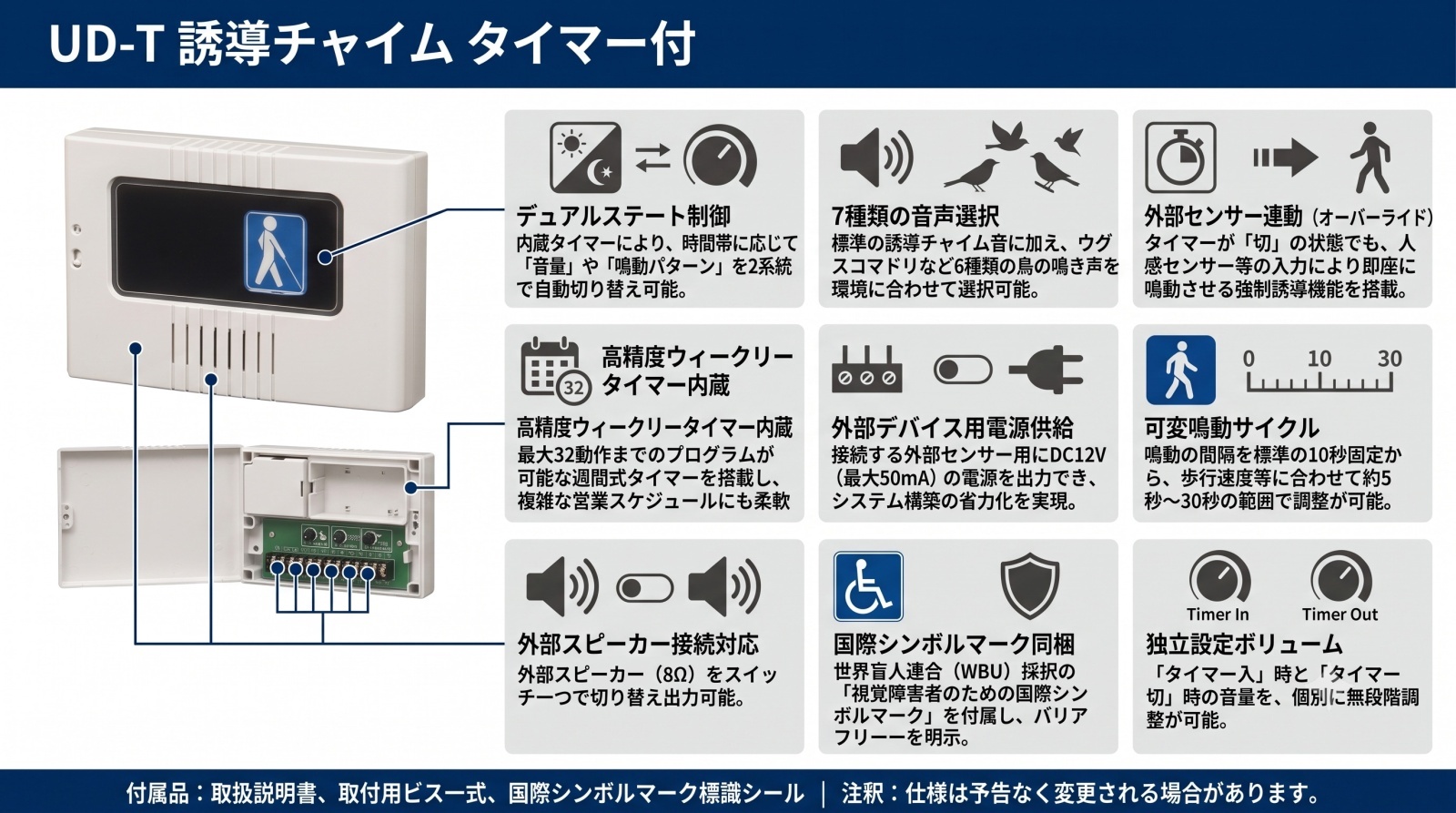 UD-T 誘導チャイム タイマー付 製品画像