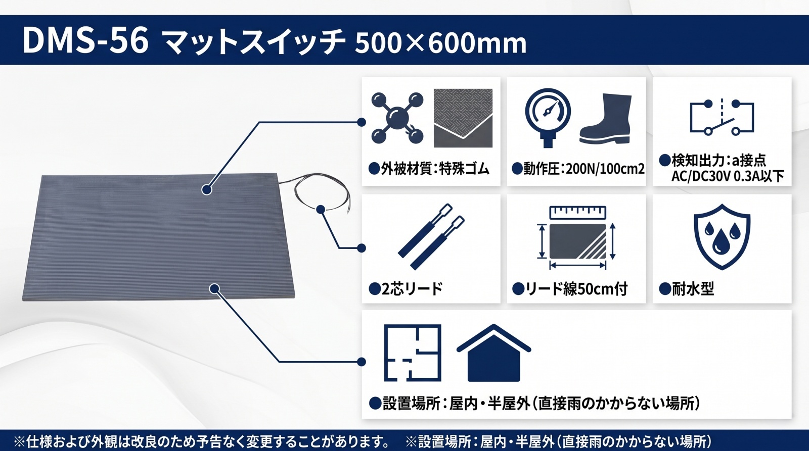 DMS-56 マットスイッチ 500×600mm 製品画像
