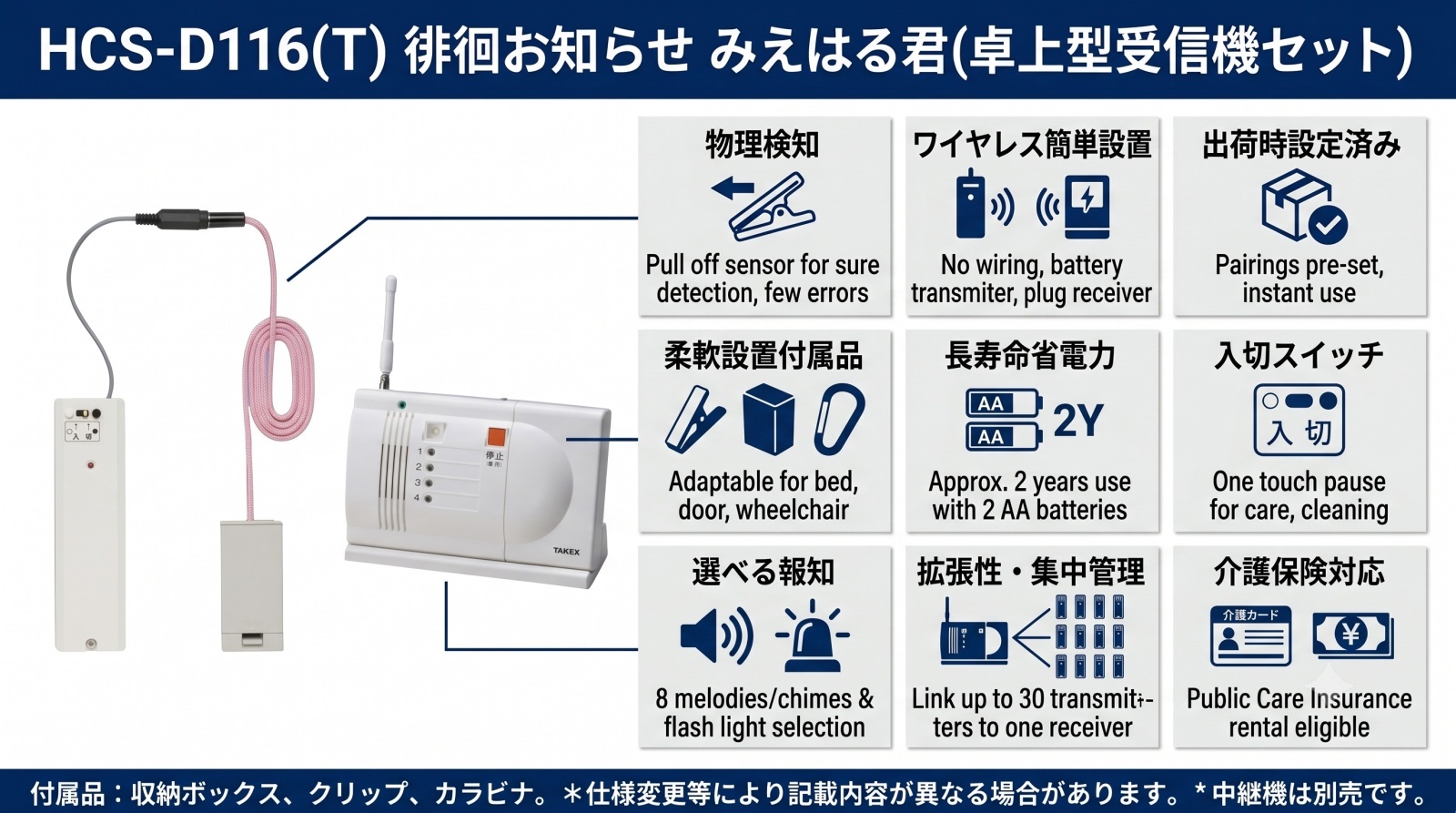 徘徊お知らせ みえはる君 HCS-D116(T) 外観画像