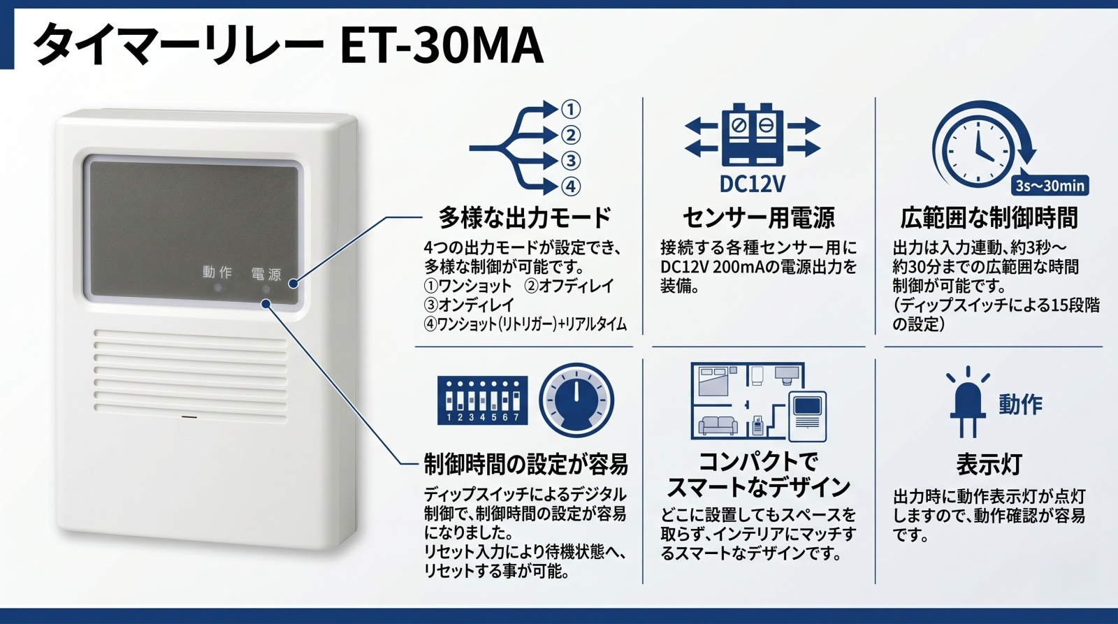 ET-30MA タイマーリレー 製品画像