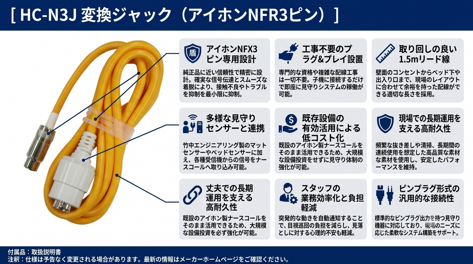HC-N5J 変換ジャック（アイホンNFR5ピン）の製品画像