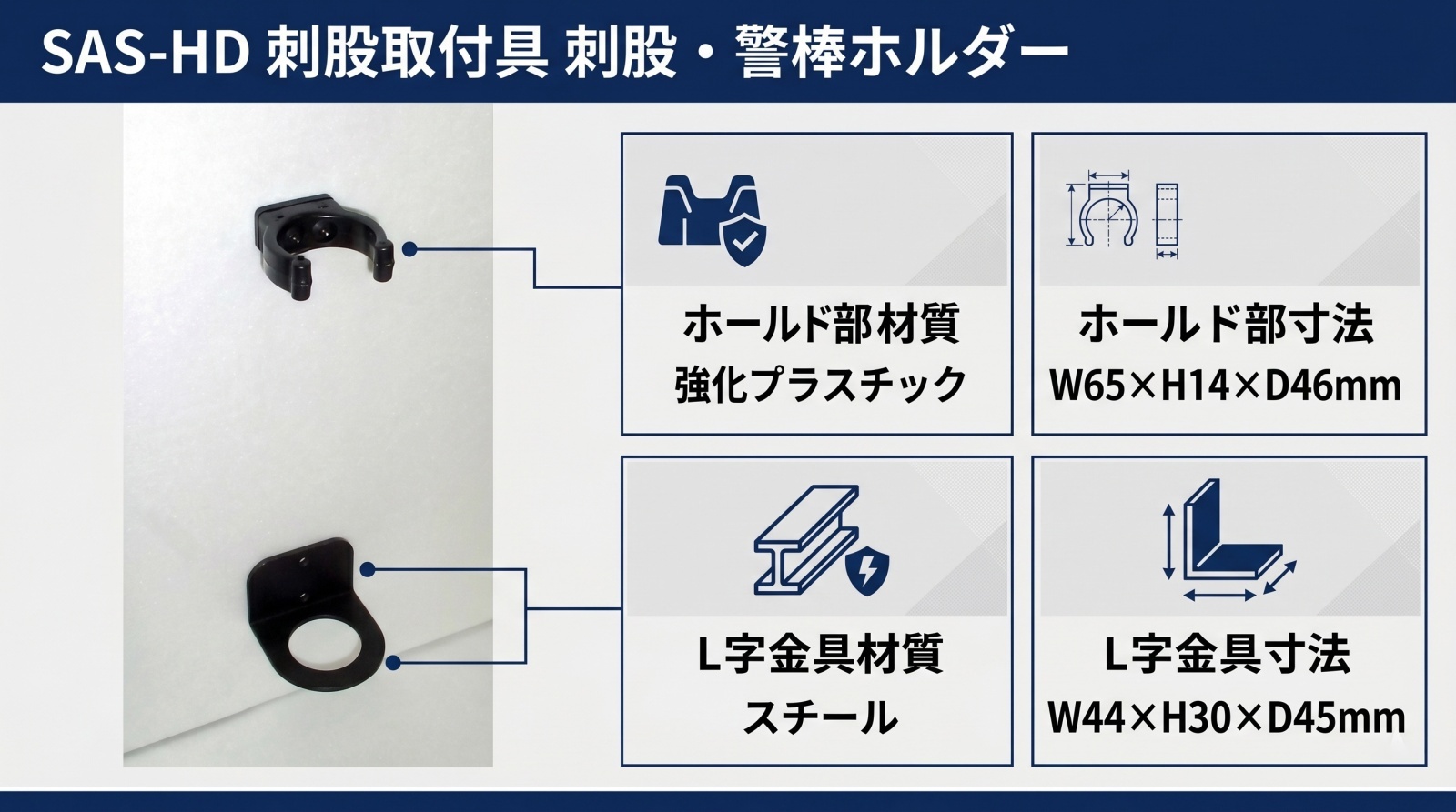 SAS-HD 刺股取付具の製品画像