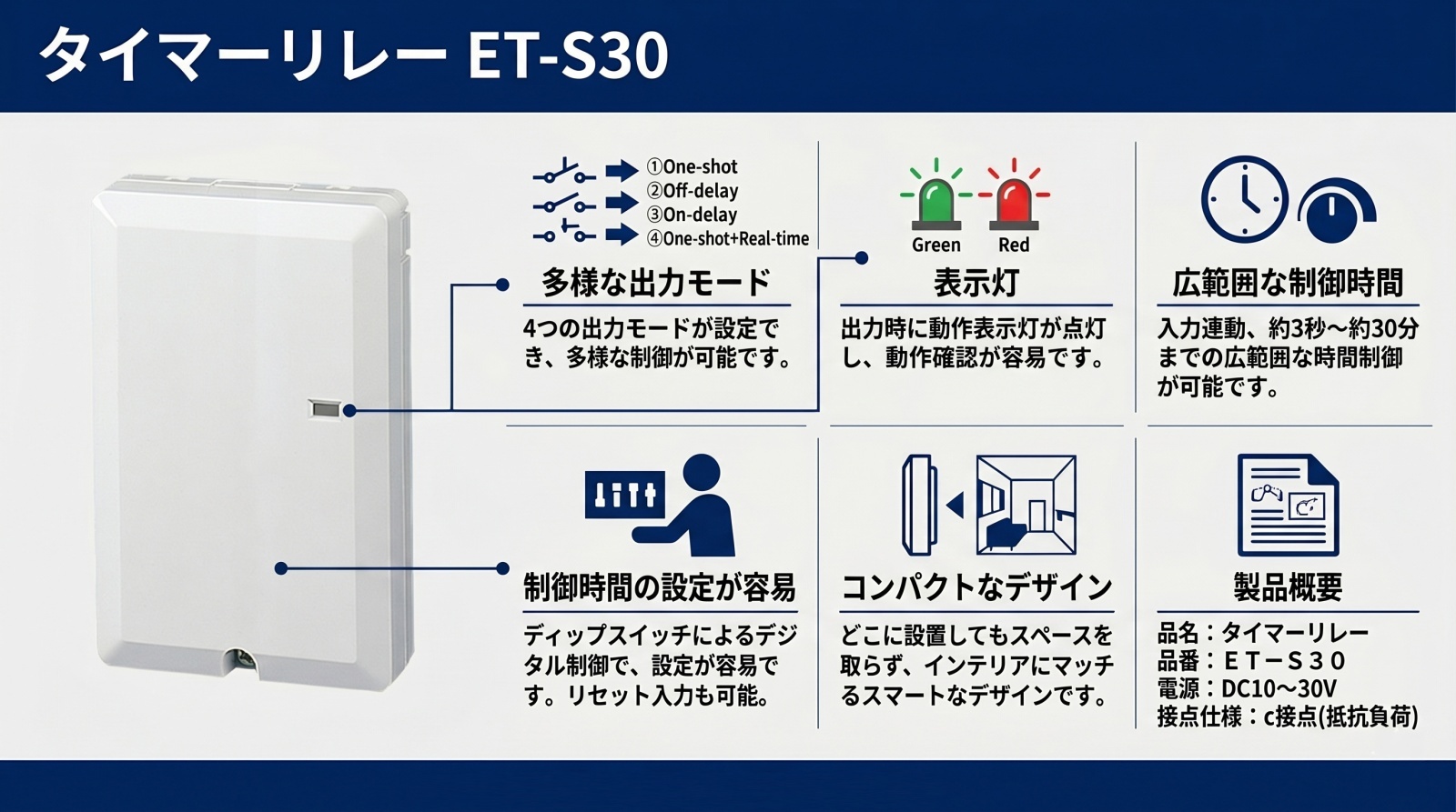 タイマーリレー ET-S30 製品画像