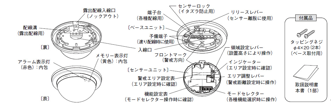 PA-6614 ツインミラー型パッシブセンサーの製品画像