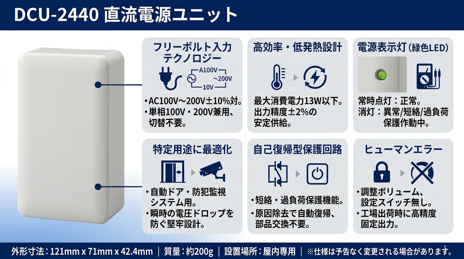 直流電源ユニット DCU-2440 製品画像