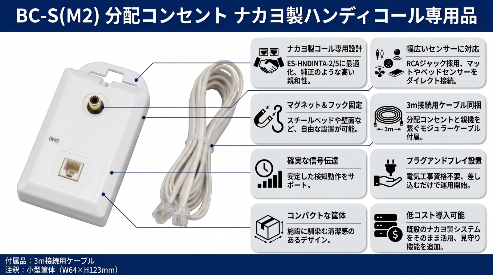 BC-S(M2) 分配コンセントの製品画像