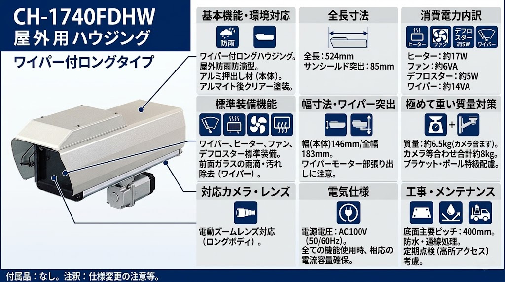 CH-1740FDHW 屋外用ハウジング