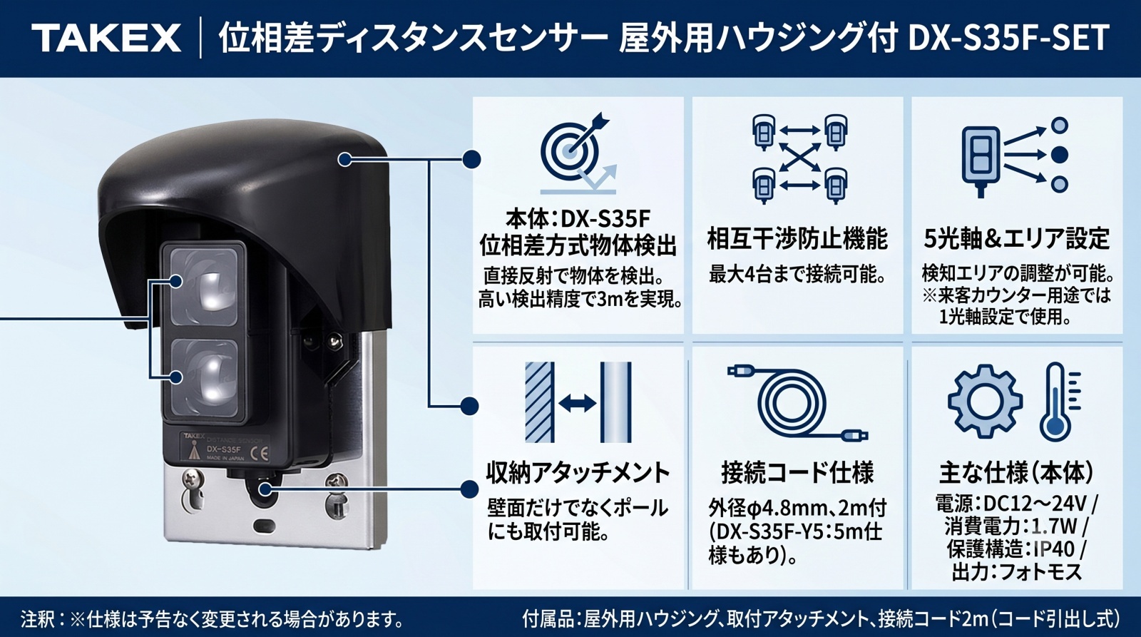 DX-S35F-SET 位相差ディスタンスセンサー