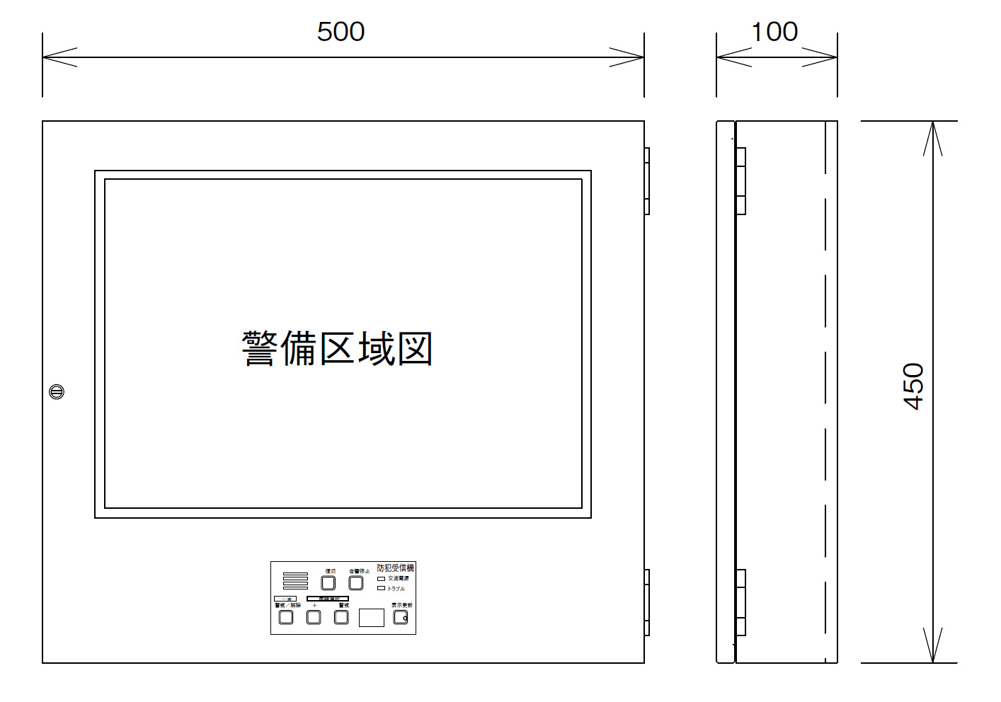 GP-310AR 在室表示用グラフィックパネル盤 10ch用