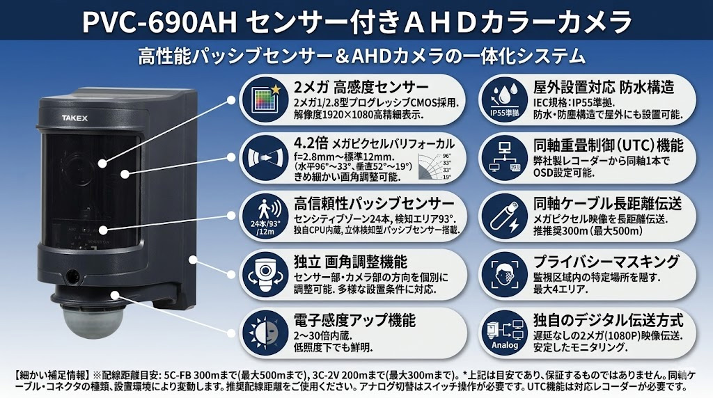 PVC-690AH センサー付きAHDカラーカメラ