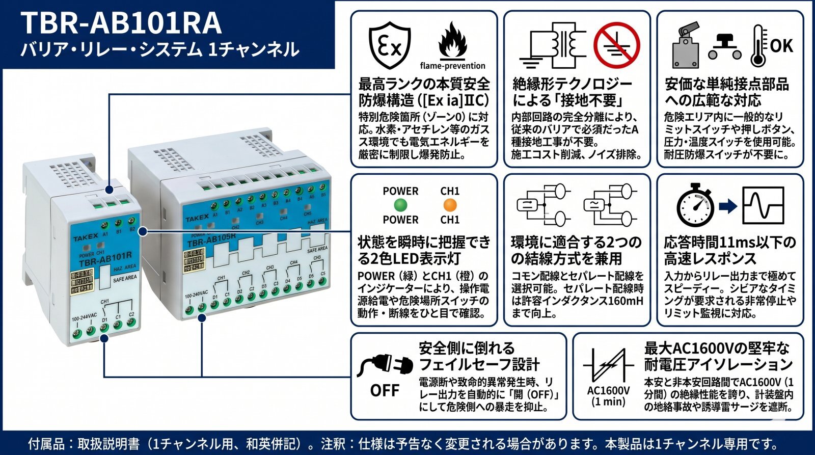 TAKEX TBR-AB101RA バリア・リレー・システム