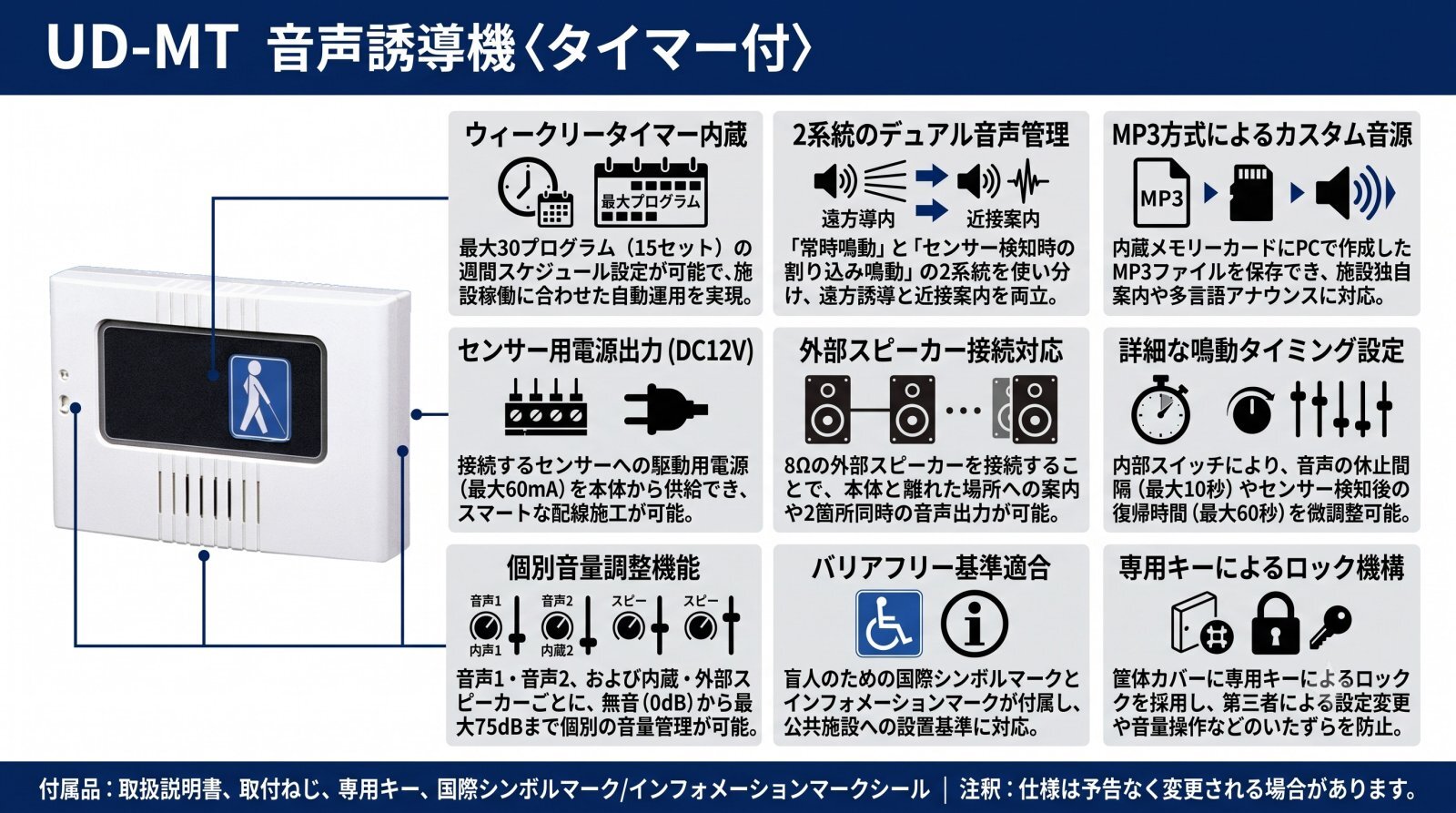 UD-MT 音声誘導機 タイマー付 製品画像