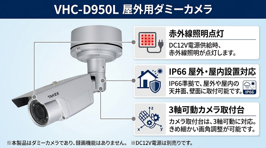VHC-D950L 屋外用ダミーカメラ