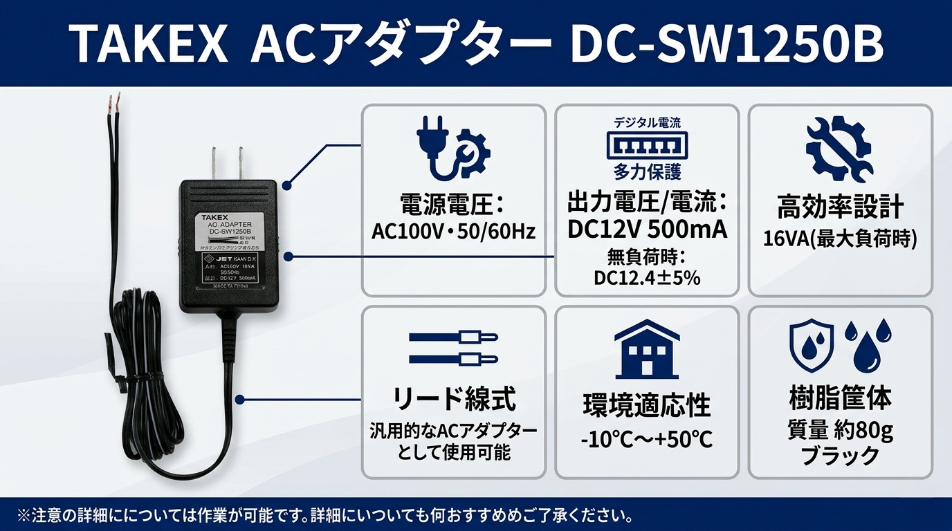 DC-SW1250B ACアダプター 製品画像