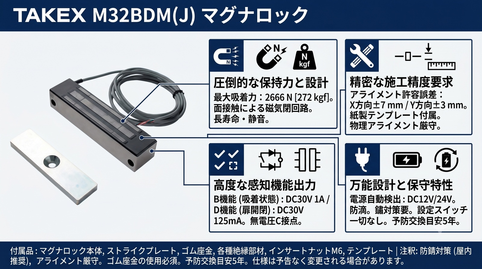 M32BDM(J) マグネット錠の製品画像