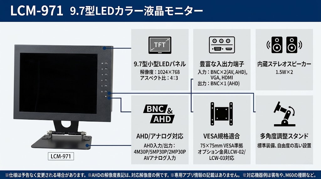 LCM-971 9.7型LEDカラー液晶モニター