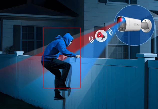 AI検知×光と音による「スマートハイブリッドライト」