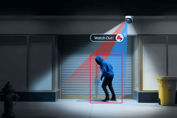 デュアルマイク＆スピーカーによる積極的威嚇