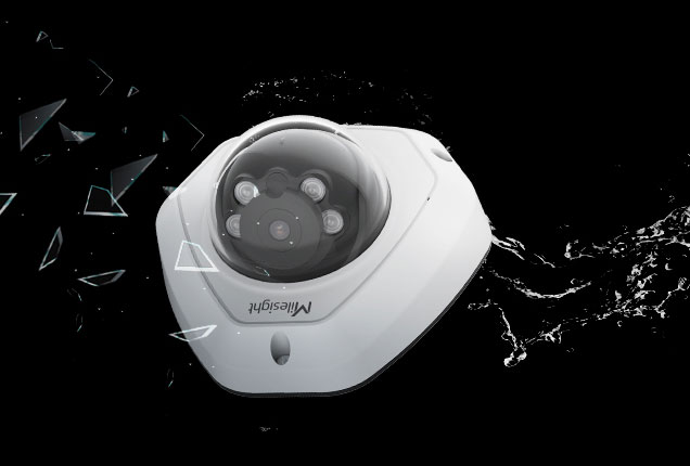 IP67防塵防水 & IK10破壊耐性をクリアしたMini Domeの外観イメージ